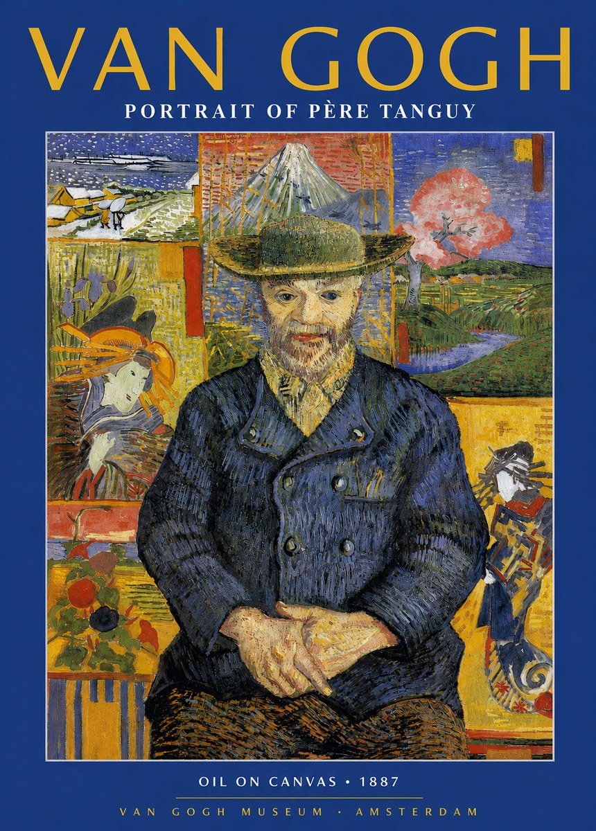 Van Gogh Portrait of Père Tanguy I No2 - Plakat