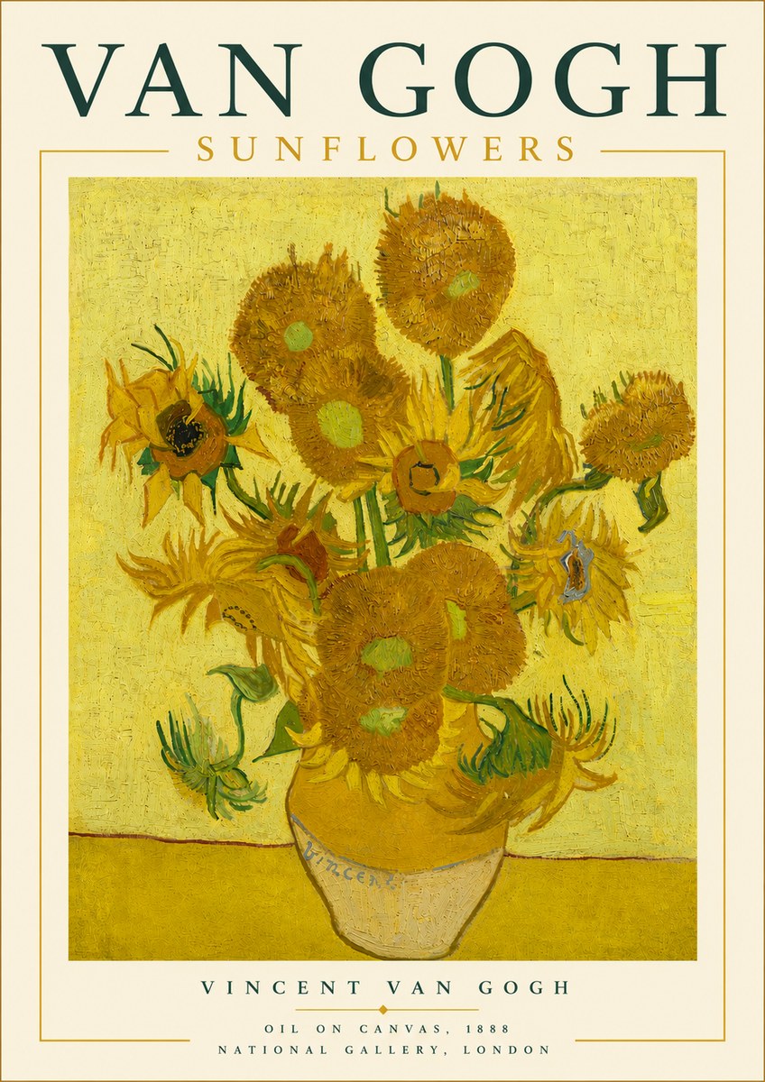 Van Gogh Sunflowers III No5 - Plakat