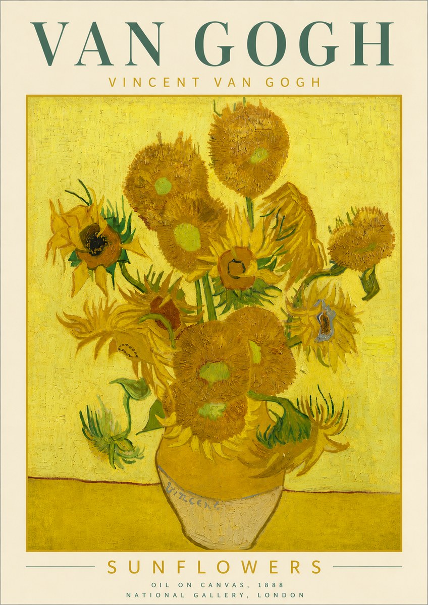 Van Gogh Sunflowers III No6 - Plakat