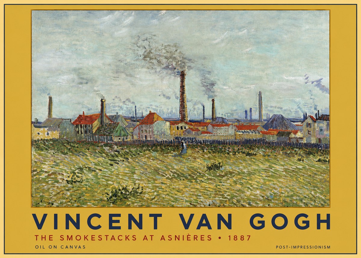 Van Gogh The Smokestacks at Asnières No3 - Plakat