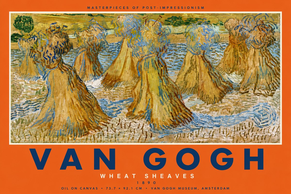 Van Gogh Wheat Sheaves No5 - Plakat