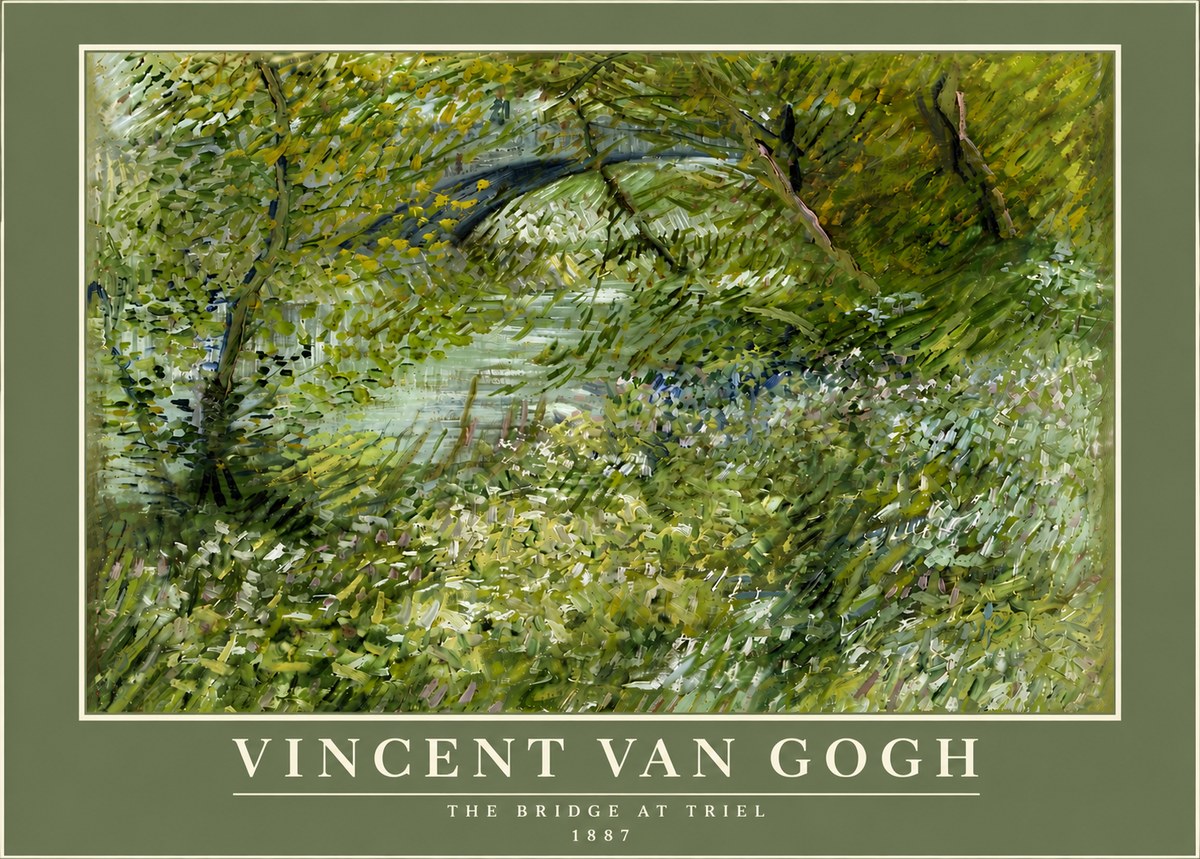Van Gogh The Bridge at Triel No6 - Plakat