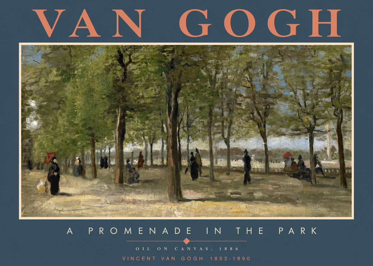 Van Gogh A Promenade in the Park No2 - Plakat