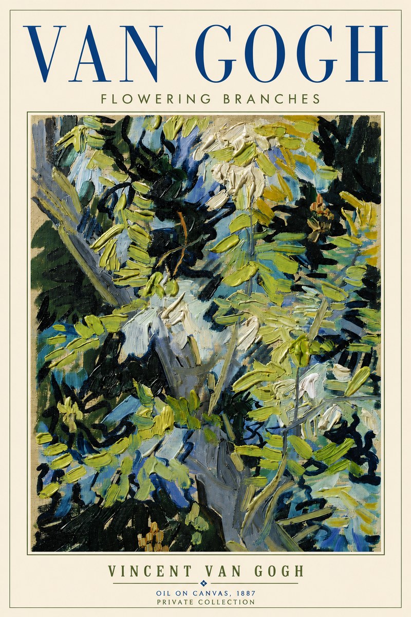 Van Gogh Flowering Branches No4 - Plakat