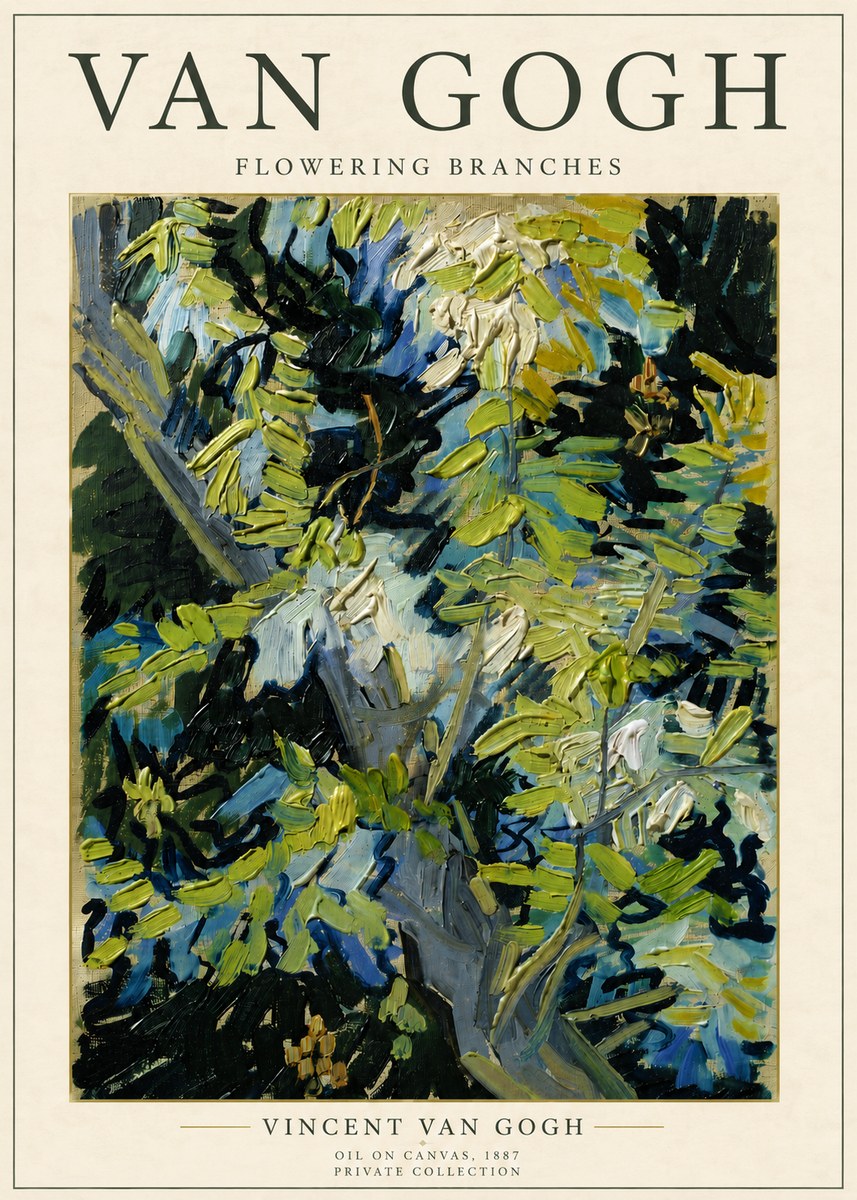 Van Gogh Flowering Branches No6 - Plakat