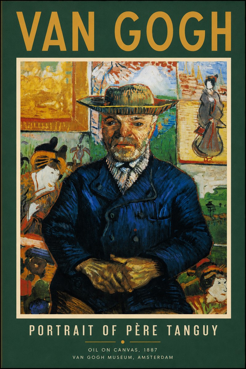 Van Gogh Portrait of Père Tanguy II No2 - Plakat