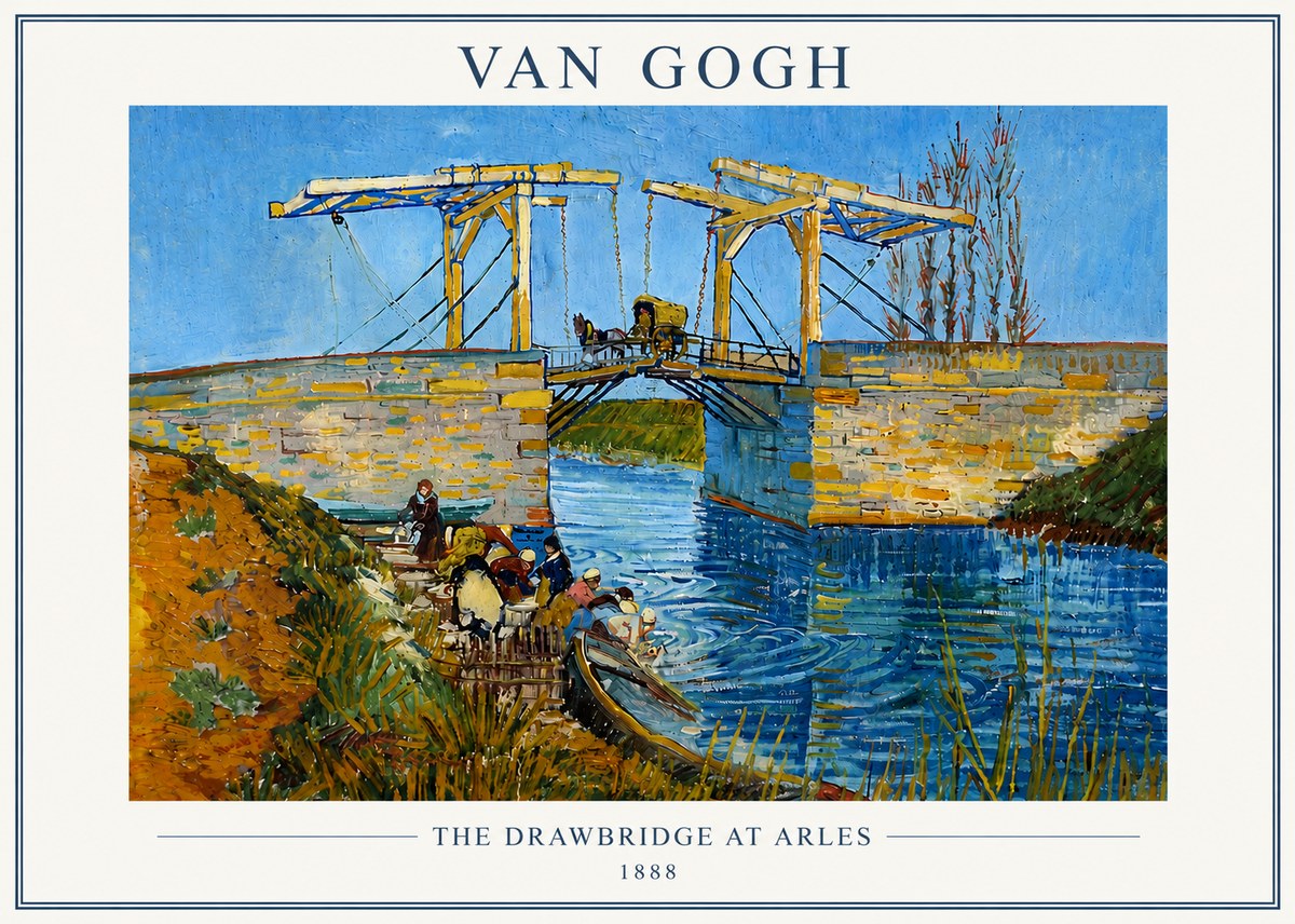Van Gogh The Drawbridge at Arles I No6 - Plakat