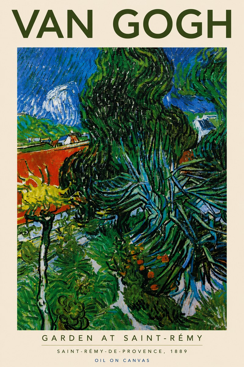Van Gogh Garden at Saint-rémy No5 - Plakat