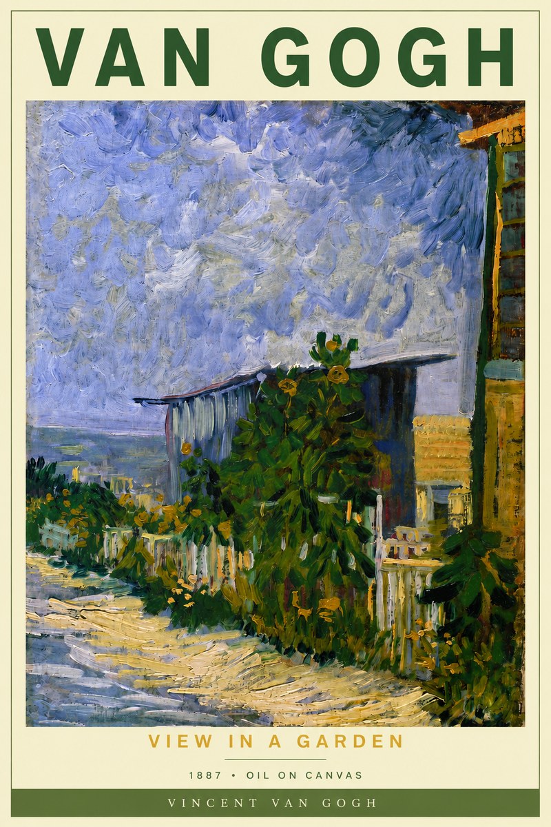 Van Gogh View in a Garden No2 - Plakat