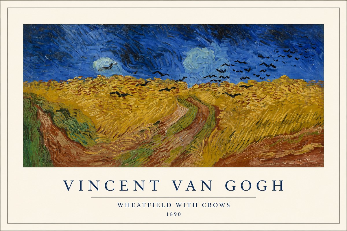 Van Gogh Wheatfield with Crows No1 - Plakat