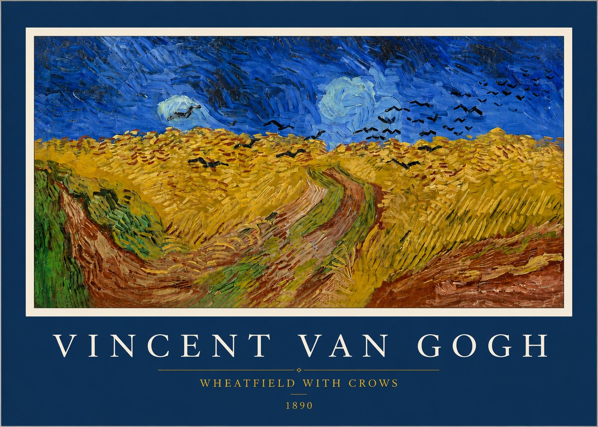 Van Gogh Wheatfield with Crows No3 - Plakat