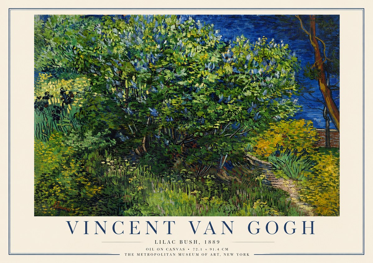 Van Gogh Lilac Bush No3 - Plakat