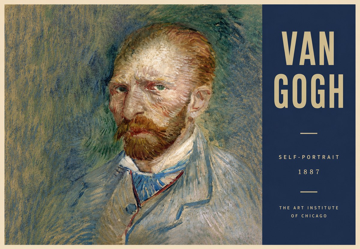 Van Gogh Self-portrait V No6 - Plakat