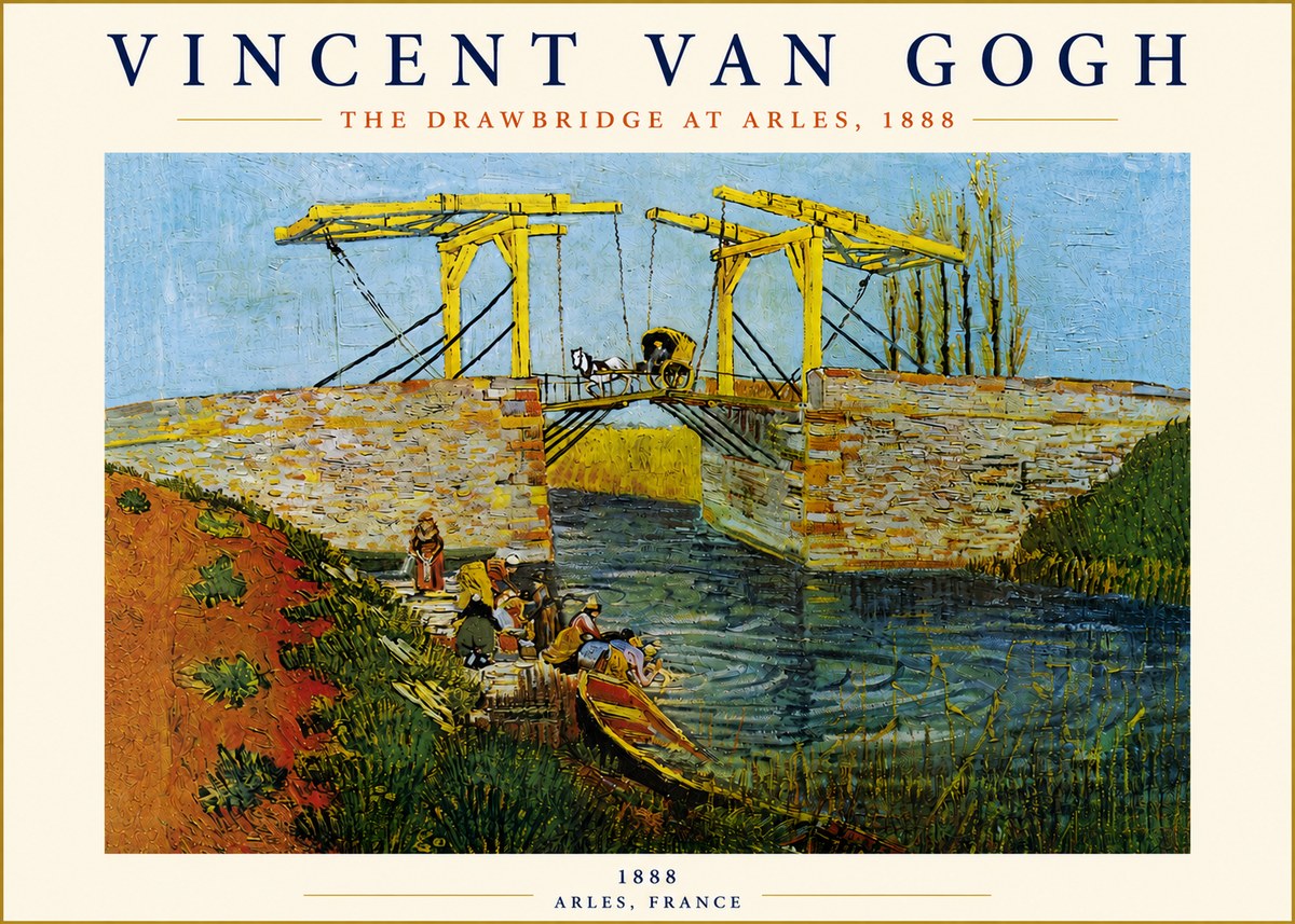 Van Gogh The Drawbridge at Arles III No5 - Plakat