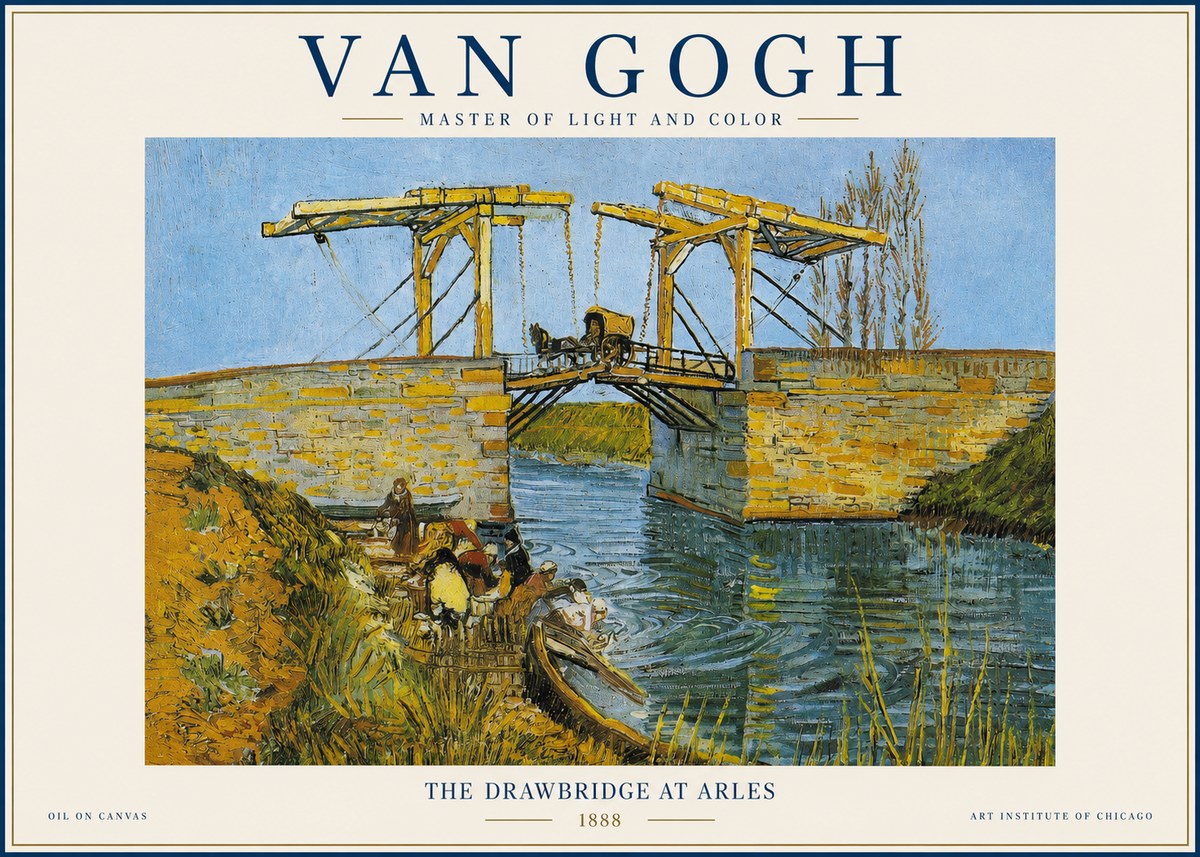 Van Gogh The Drawbridge at Arles IV No2 - Plakat