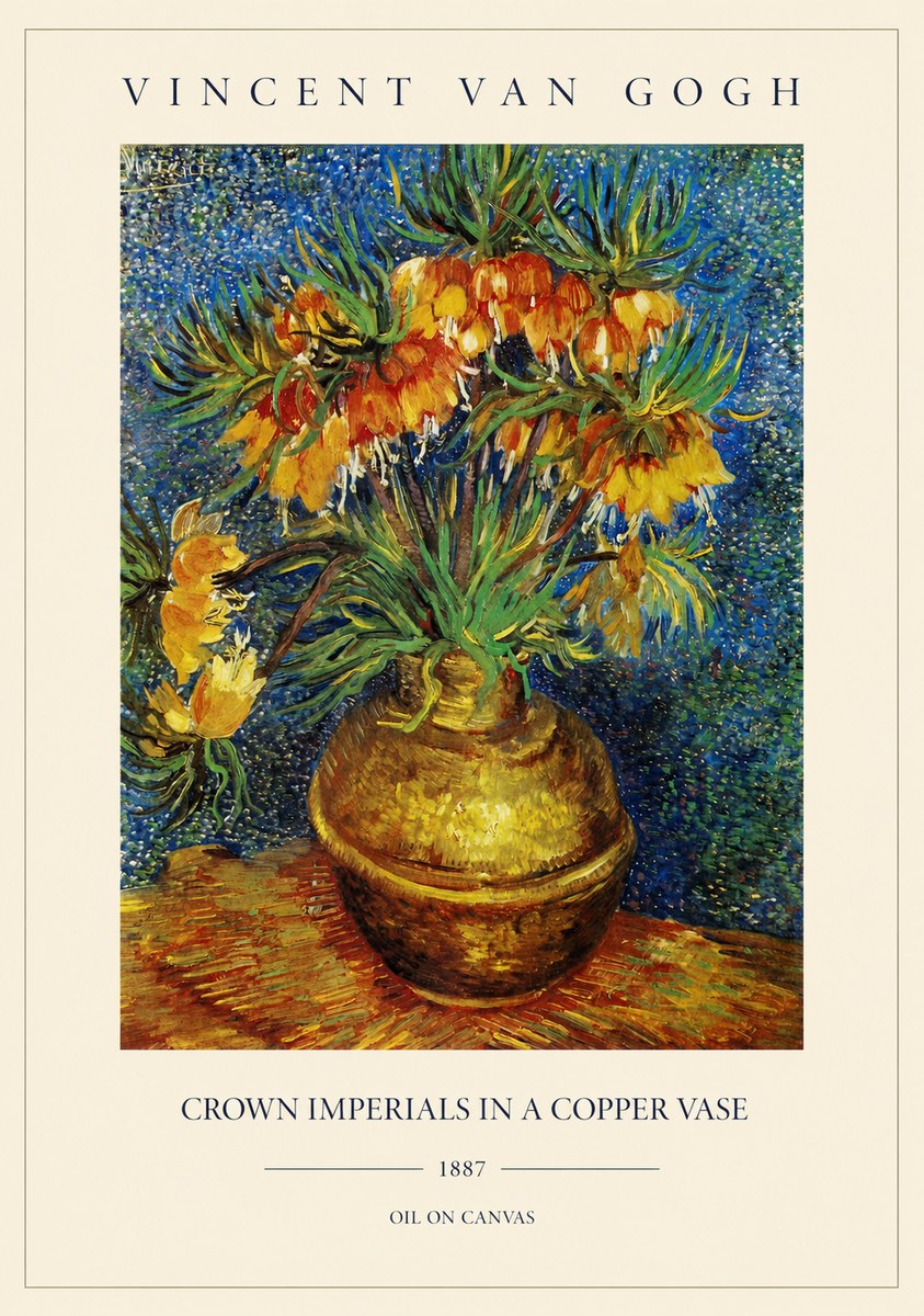 Van Gogh Crown Imperials in a Copper Vase No1 - Plakat