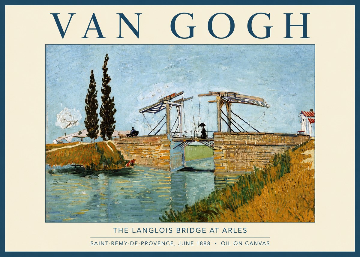 Van Gogh The Langlois Bridge at Arles No2 - Plakat