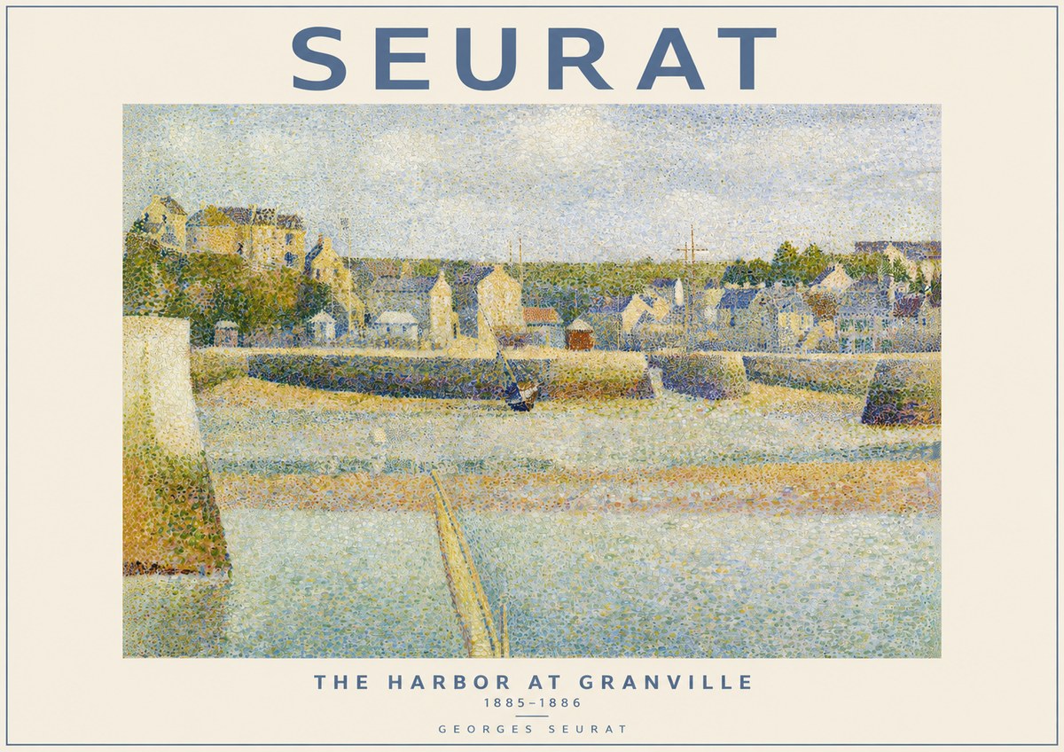 Seurat The Harbor at Granville No2 - Plakat