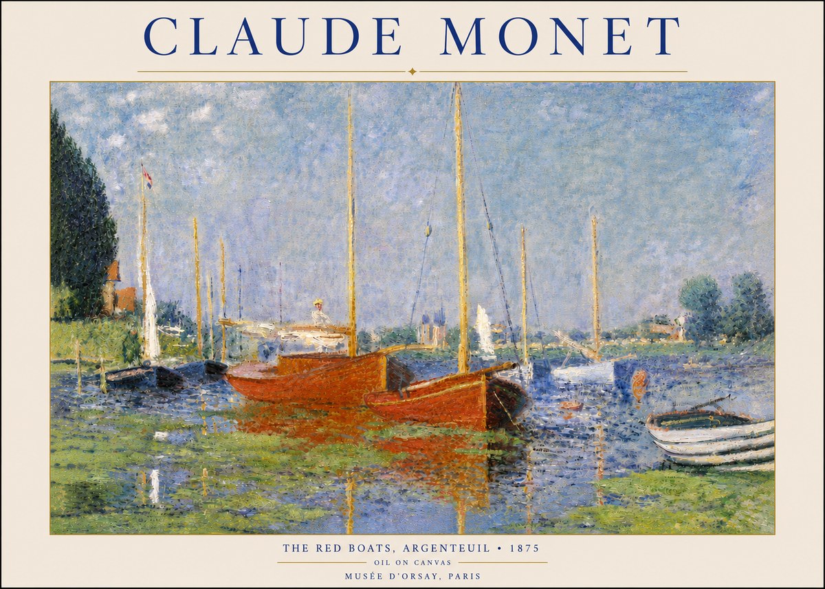 Monet The Red Boats, Argenteuil No4 - Plakat