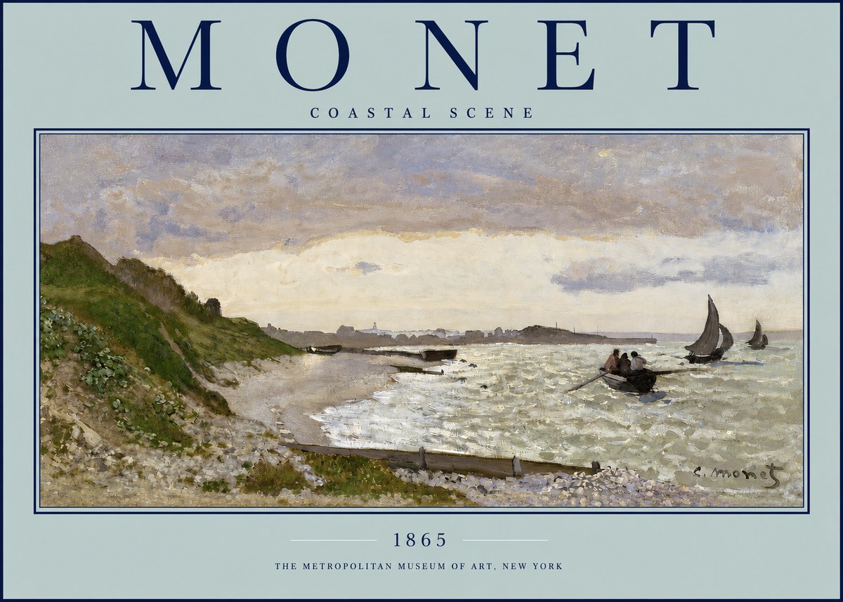 Monet Coastal Scene No2 - Plakat