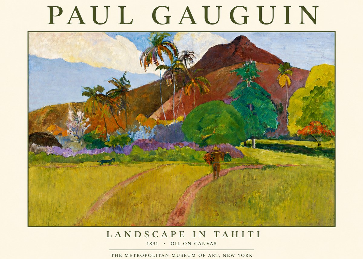 Paul Gauguin Landscape in Tahiti II No3 - Plakat