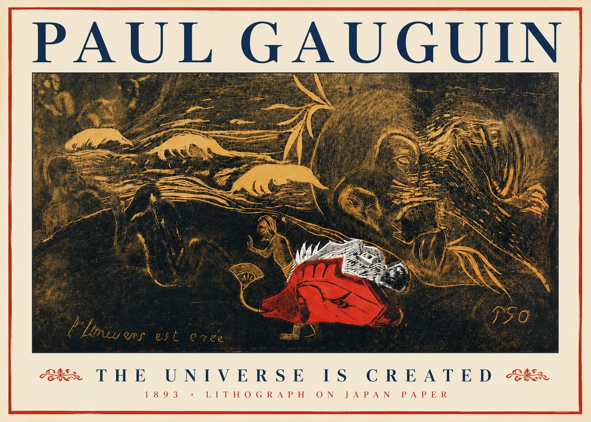 Paul Gauguin The Universe Is Created III No3 - Plakat
