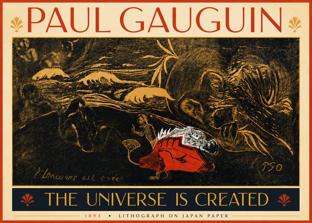 Paul Gauguin The Universe Is Created III No5 - Plakat