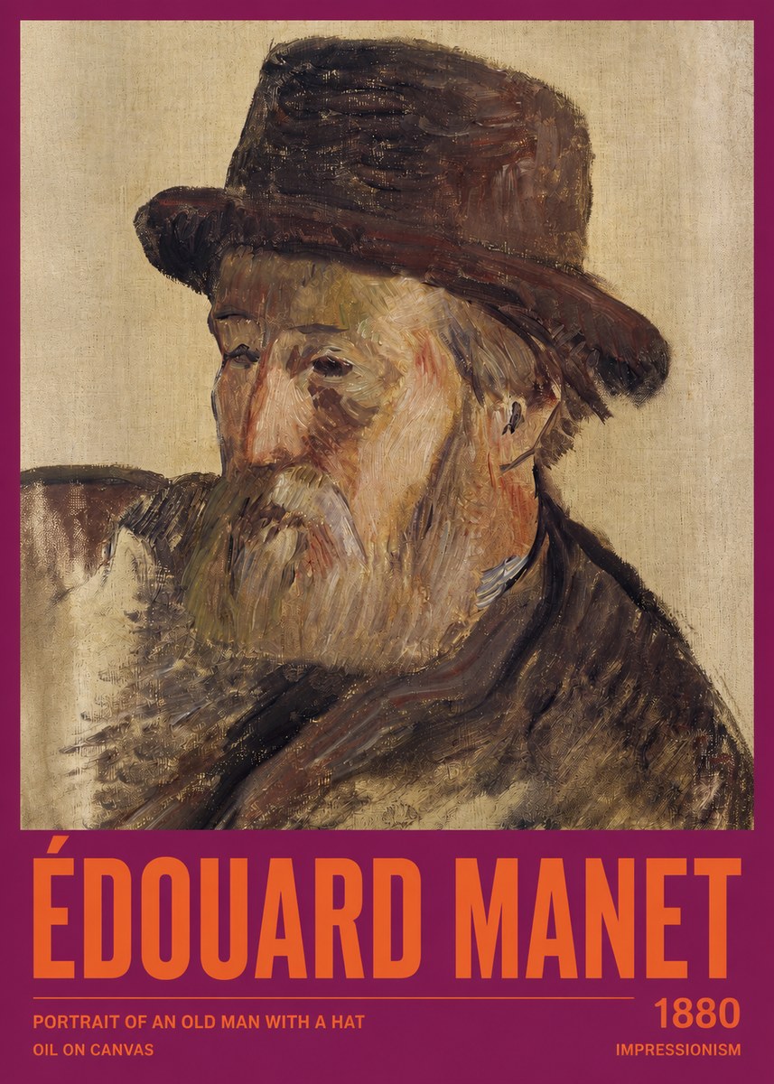 Édouard Manet Portrait of an Old Man with a Beard No6 - Plakat