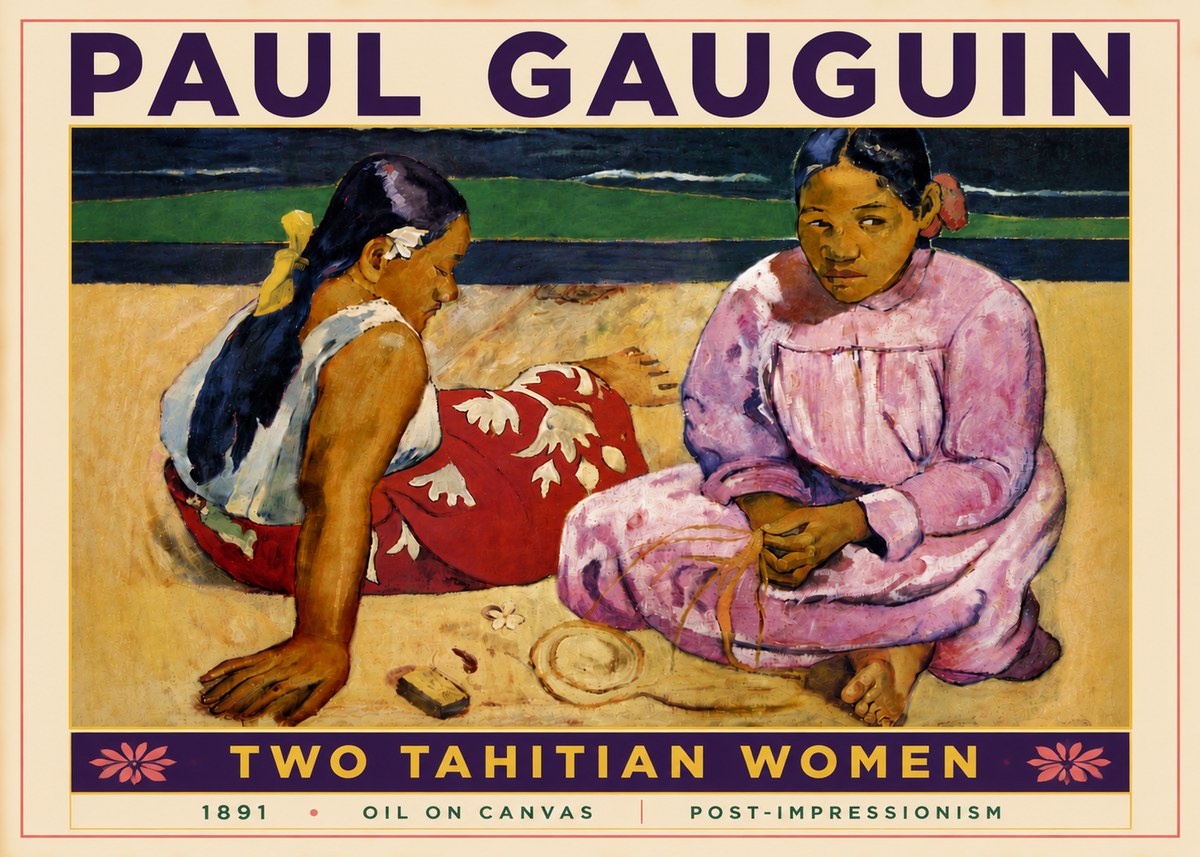 Paul Gauguin Two Tahitian Women III No5 - Plakat