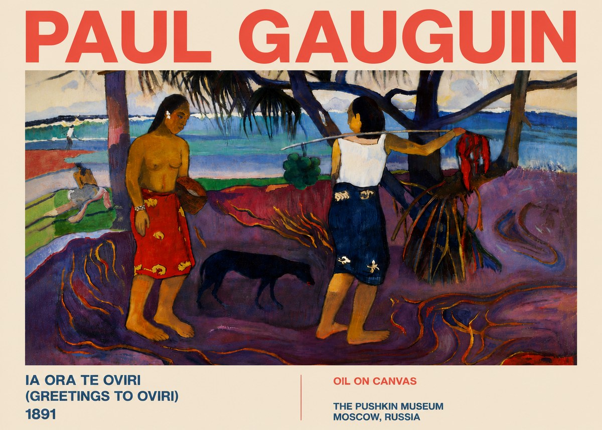 Paul Gauguin Ia Ora Na Te Ovari (I Raro Te Oviri) No6 - Plakat