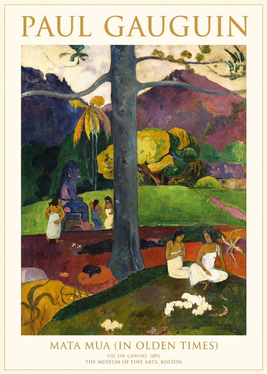 Paul Gauguin Mata Mua (in Olden Times) No1 - Plakat