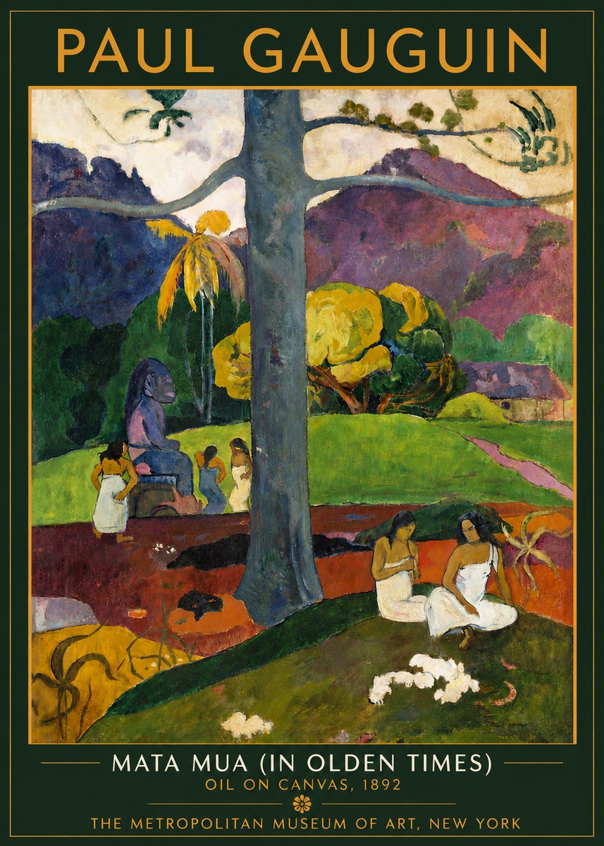 Paul Gauguin Mata Mua (in Olden Times) No4 - Plakat