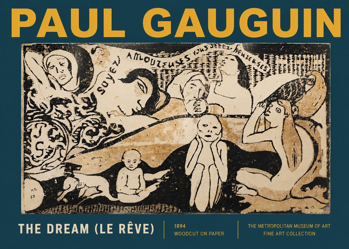 Paul Gauguin The Dream (Le Rêve) No5 - Plakat