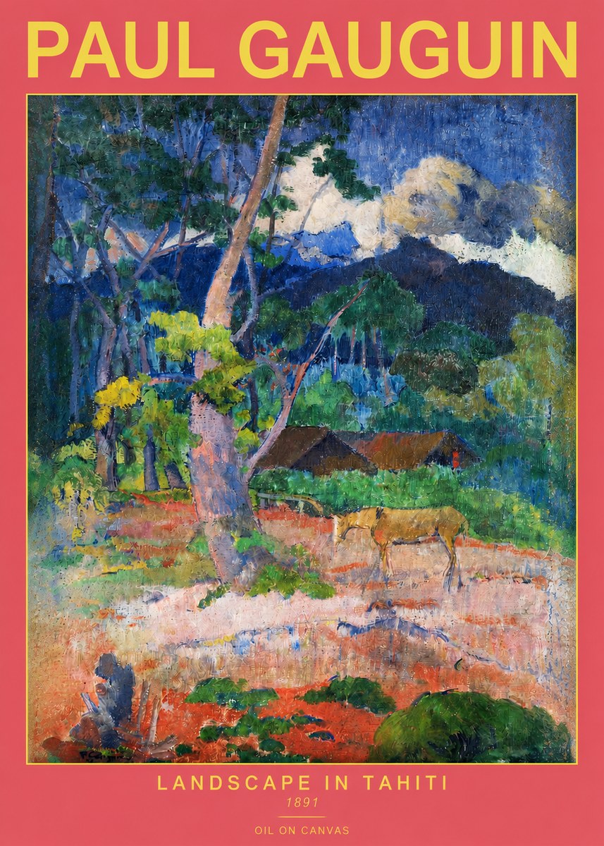 Paul Gauguin Landscape in Tahiti III No2 - Plakat