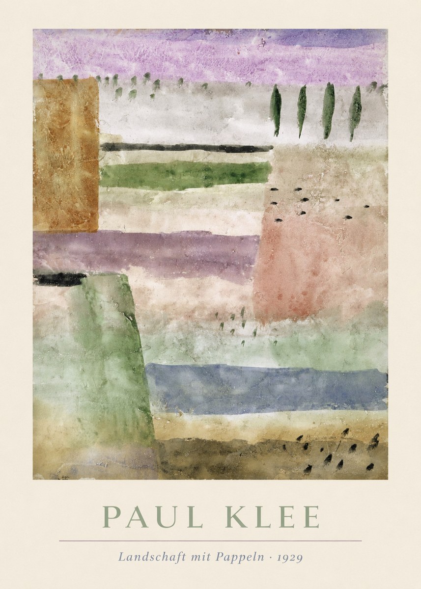 Paul Klee Landschaft Mit Pappeln No3 - Plakat