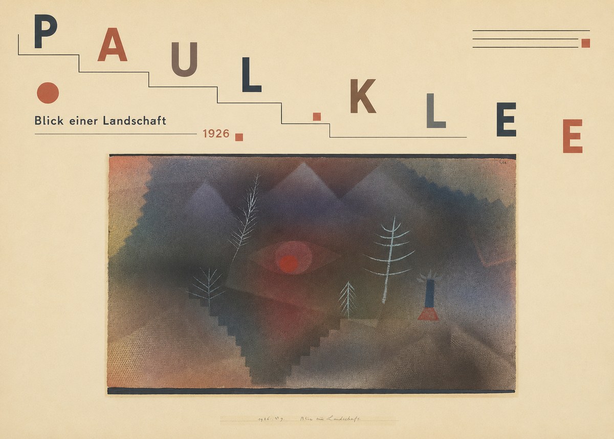 Paul Klee Blick Einer Landschaft No3 - Plakat