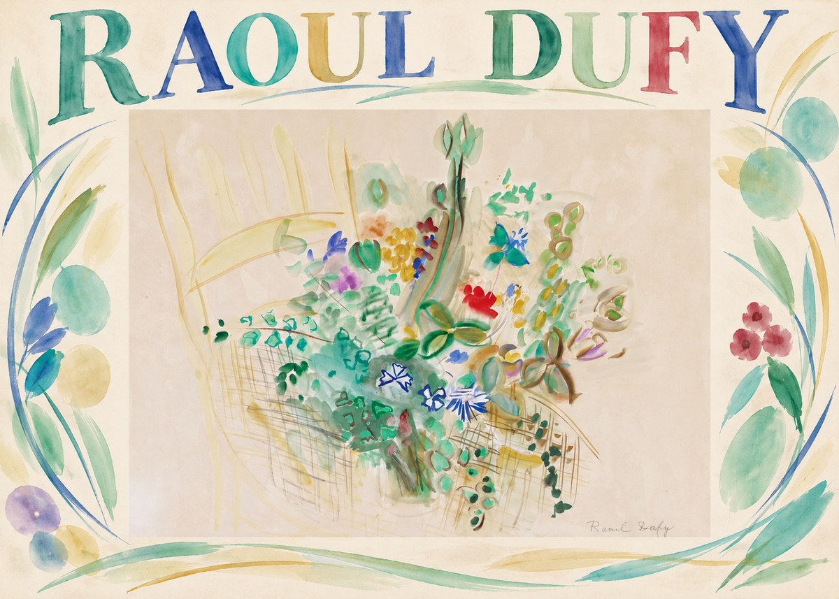 Raoul Dufy Bouquet in a Basket No5 - Plakat