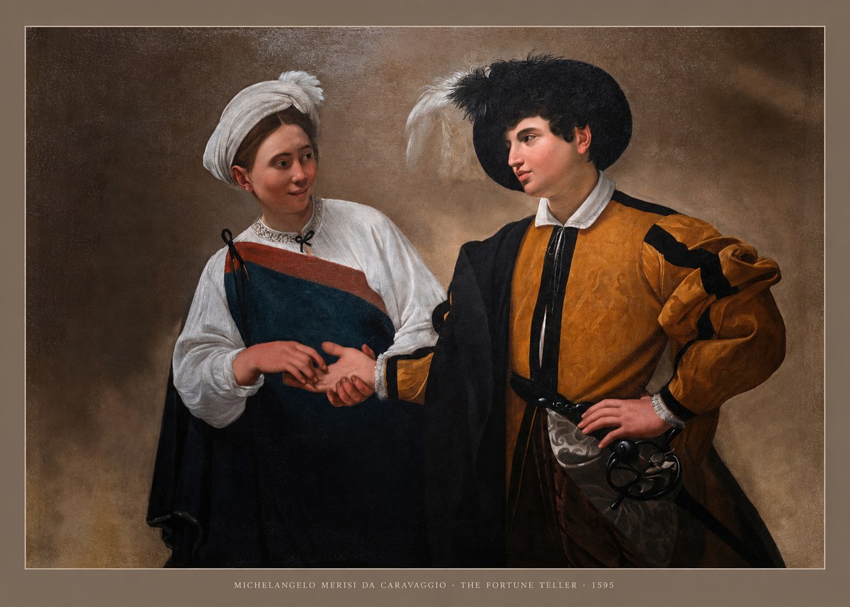 Michelangelo Merisi da Caravaggio The Fortune Teller II No5 - Plakat