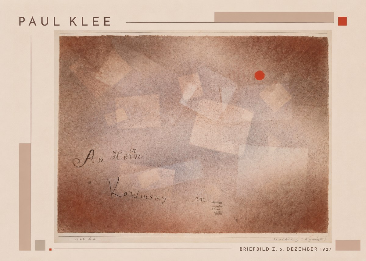 Paul Klee Briefbild Z. 5. Dezember 1927 No1 - Plakat