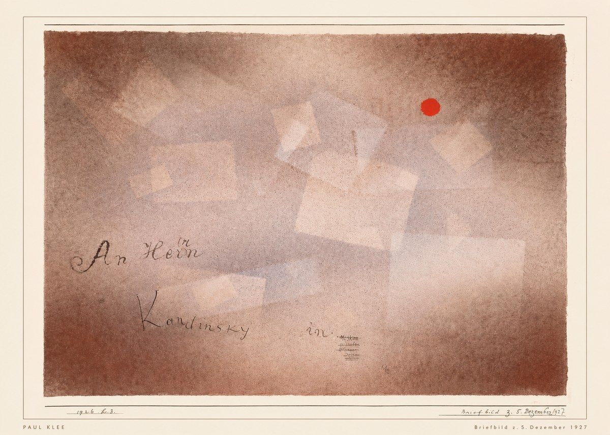 Paul Klee Briefbild Z. 5. Dezember 1927 No5 - Plakat