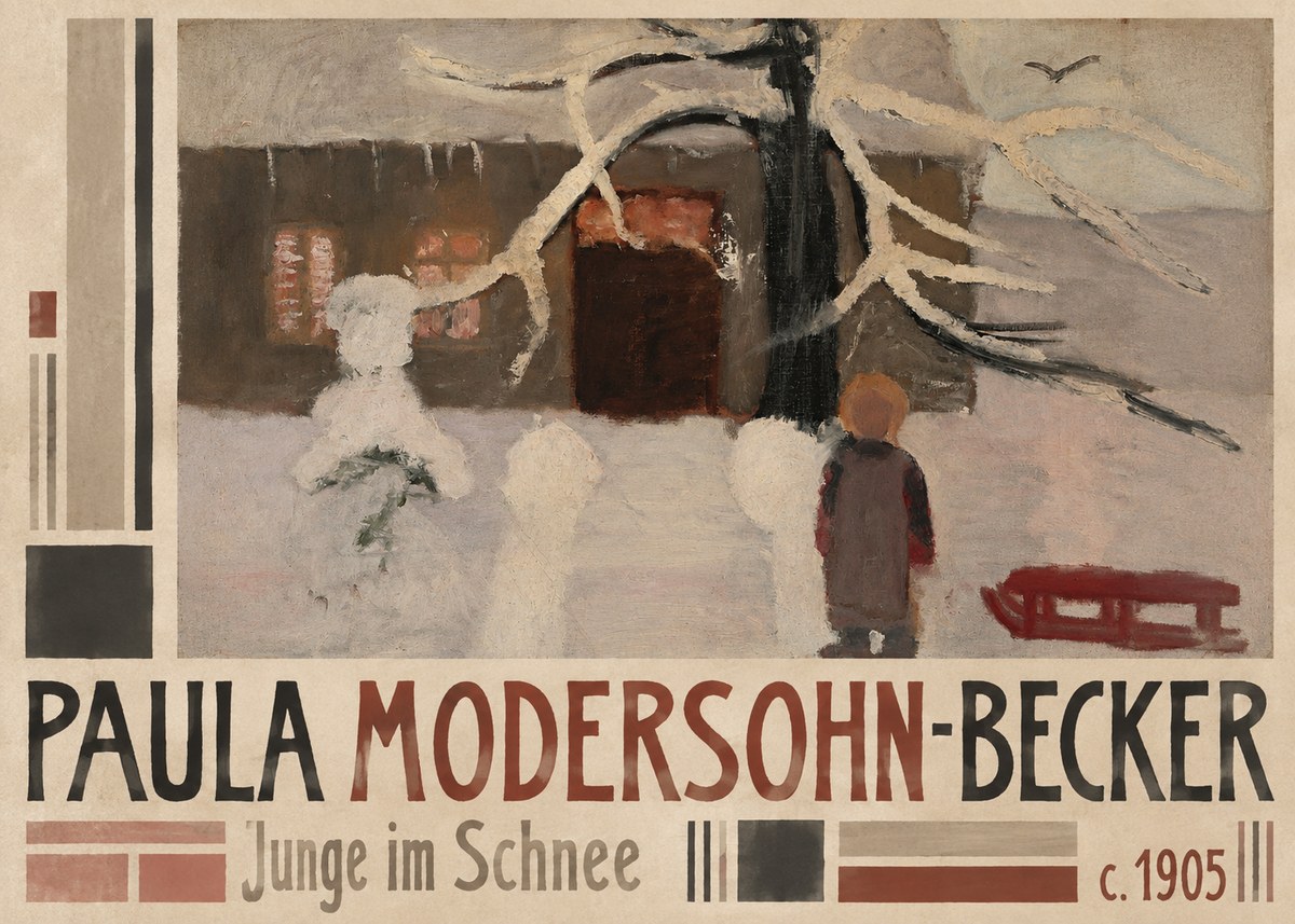 Paula Modersohn-Becker Junge Im Schnee No4 - Plakat