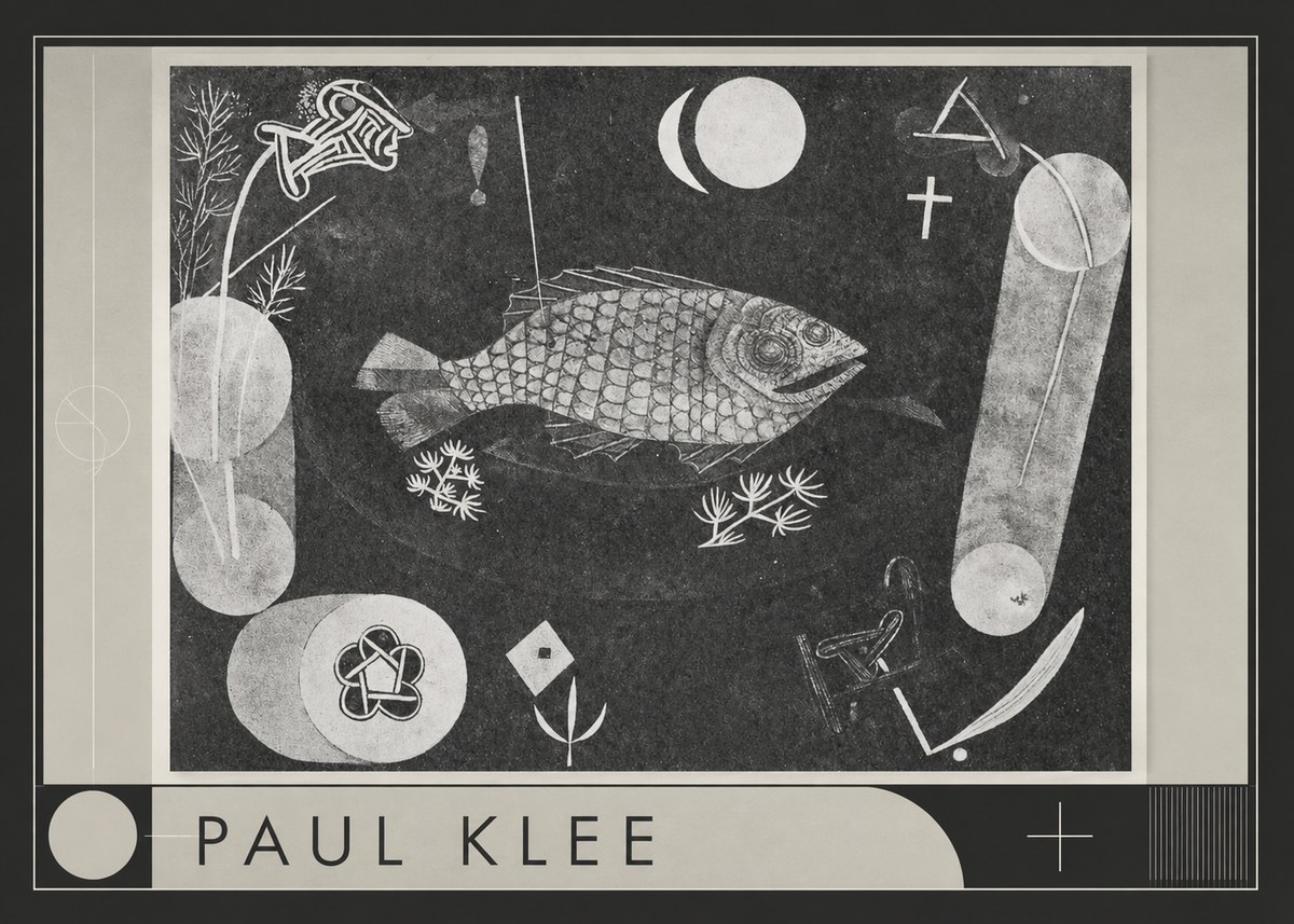 Paul Klee Abstract Fish No1 - Plakat