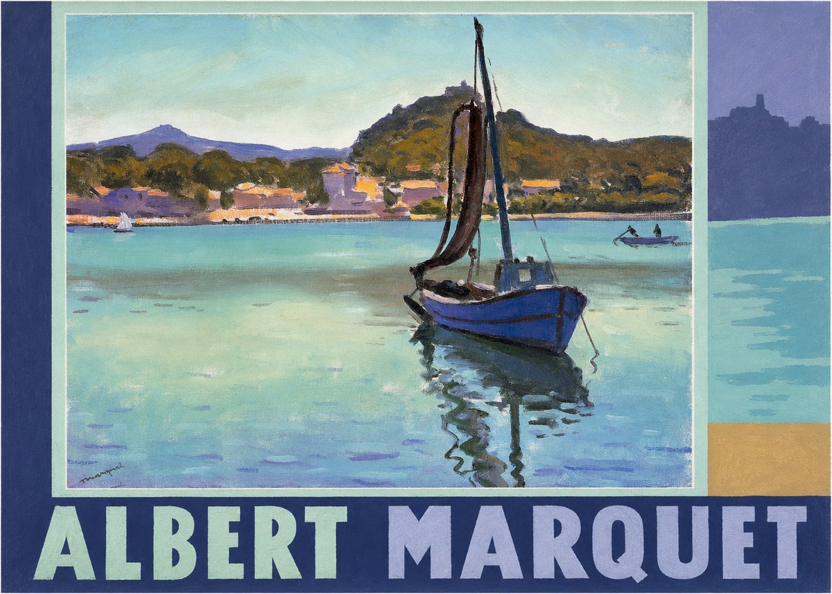 Albert Marquet Blue Boat in the Harbor No4 - Plakat