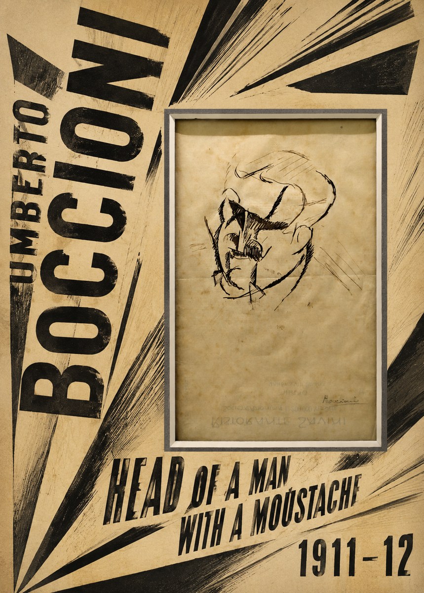 Umberto Boccioni Head of a Man with a Moustache No5 - Plakat