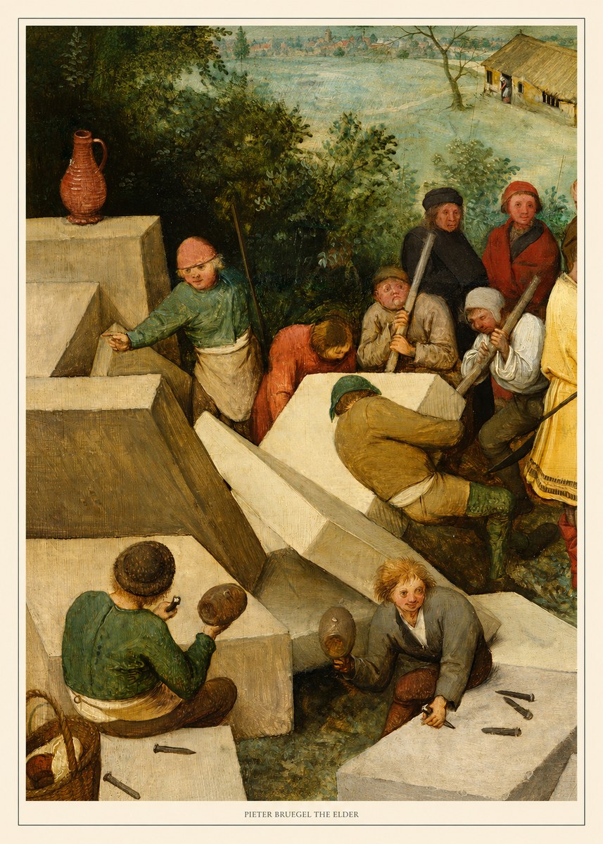 Pieter Bruegel The Tower of Babel V No6 - Plakat