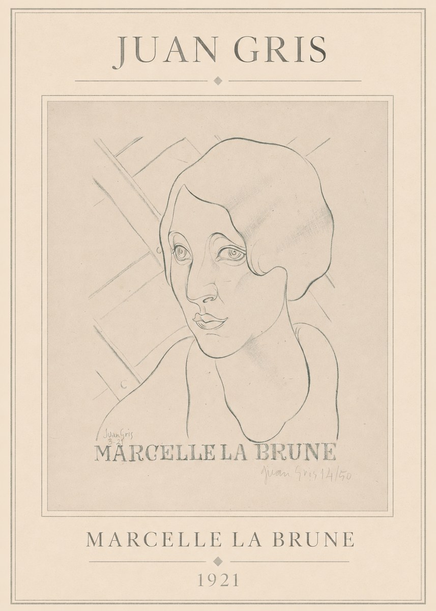 Juan Gris Marcelle La Brune II No1 - Plakat