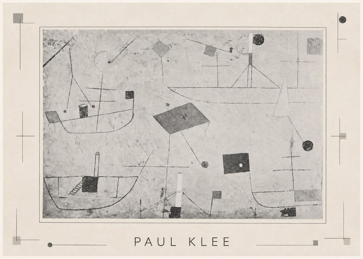 Paul Klee Seascape with Boats No3 - Plakat