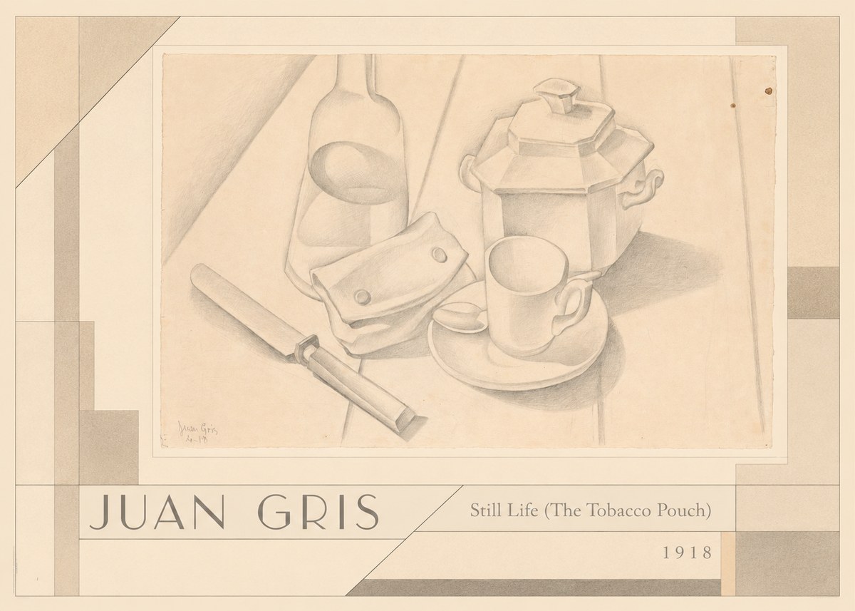 Juan Gris Still Life (the Tobacco Pouch) No4 - Plakat