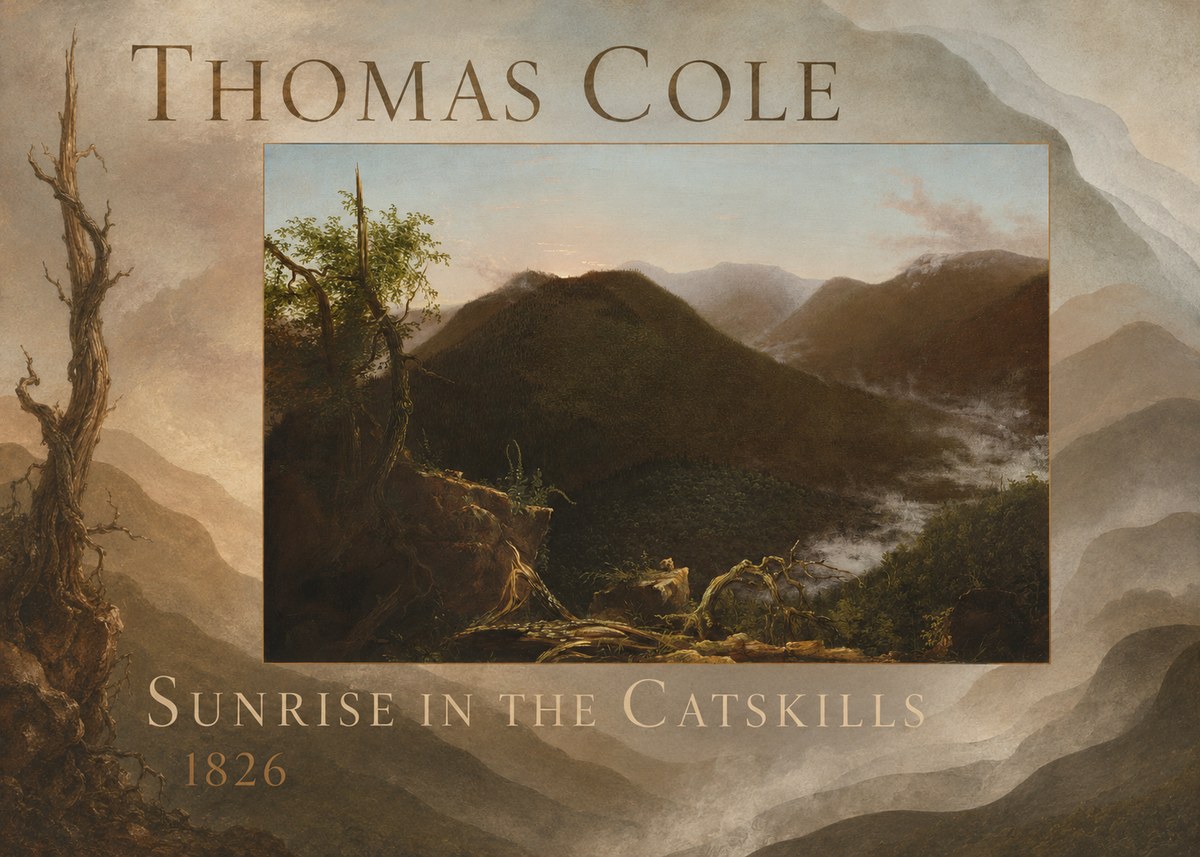 Thomas Cole Sunrise in the Catskills I No4 - Plakat