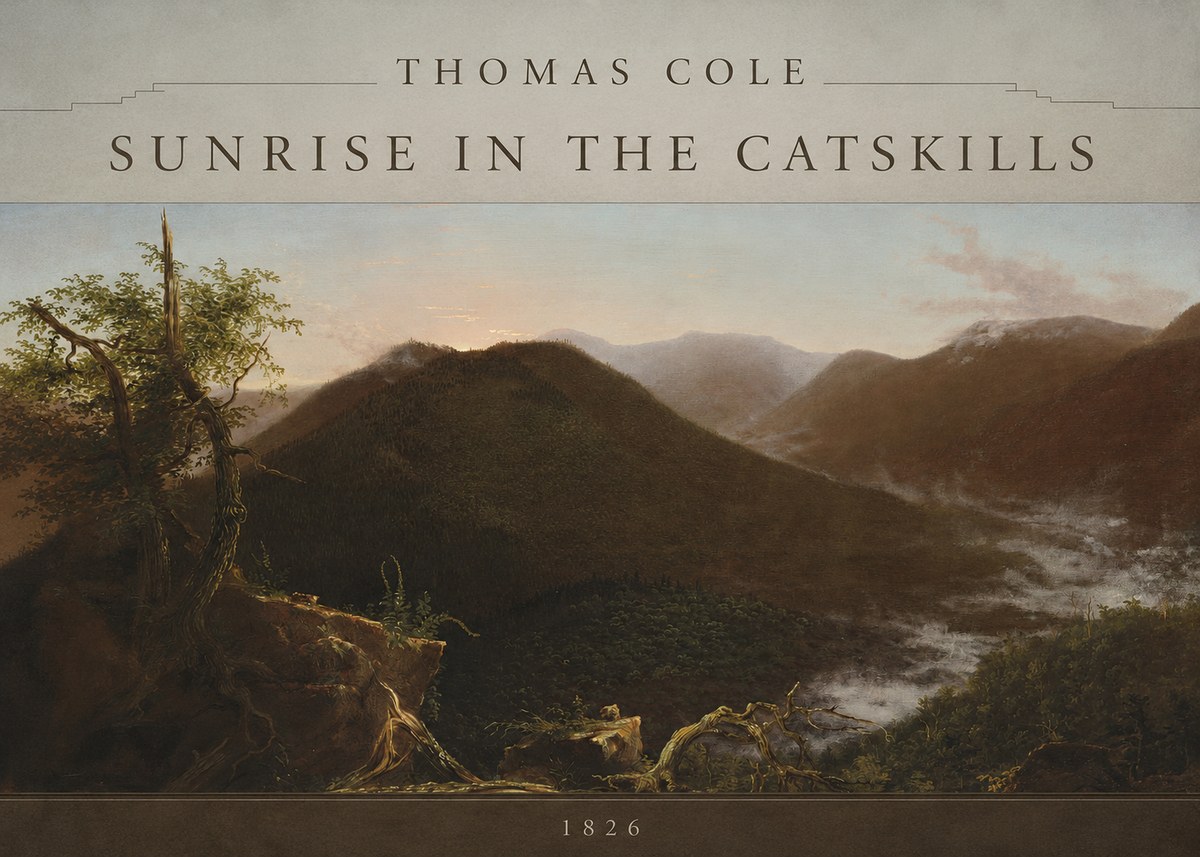 Thomas Cole Sunrise in the Catskills I No6 - Plakat